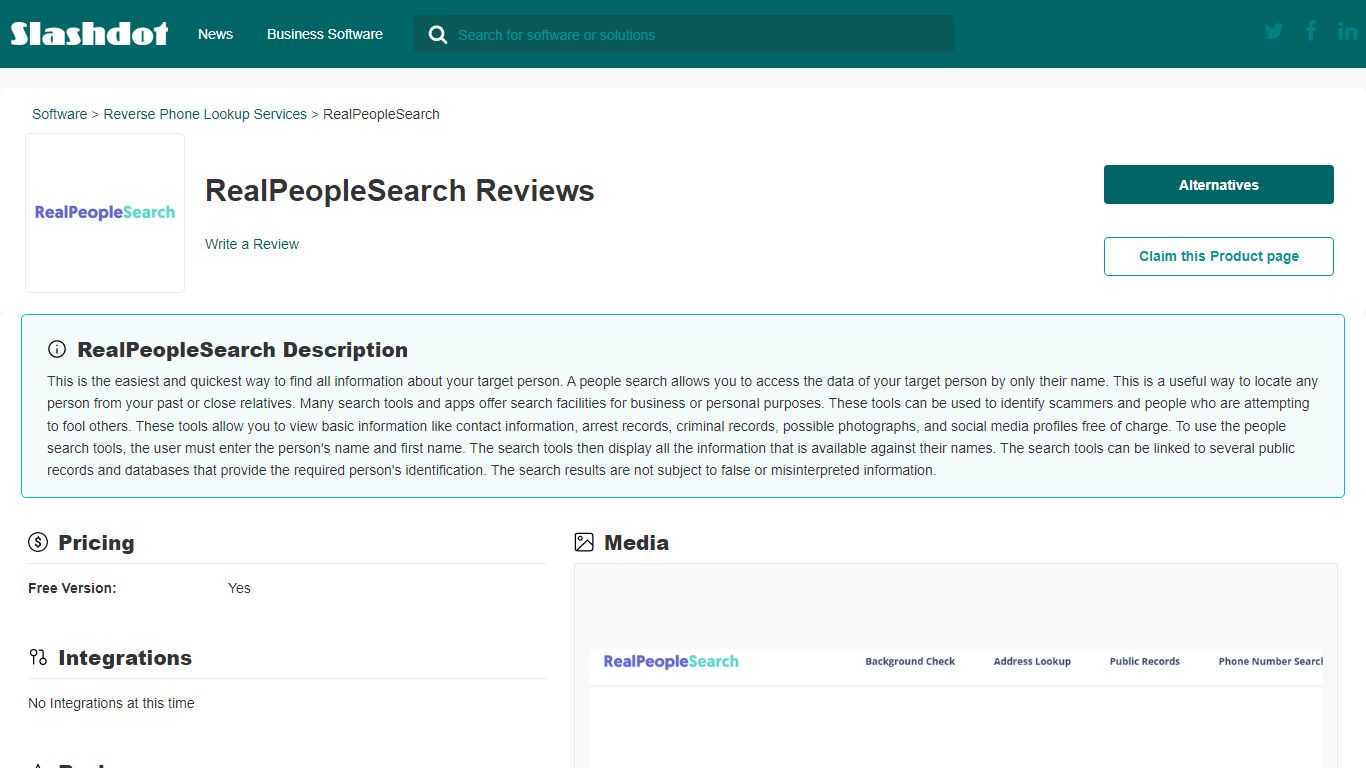 RealPeopleSearch Reviews - 2022